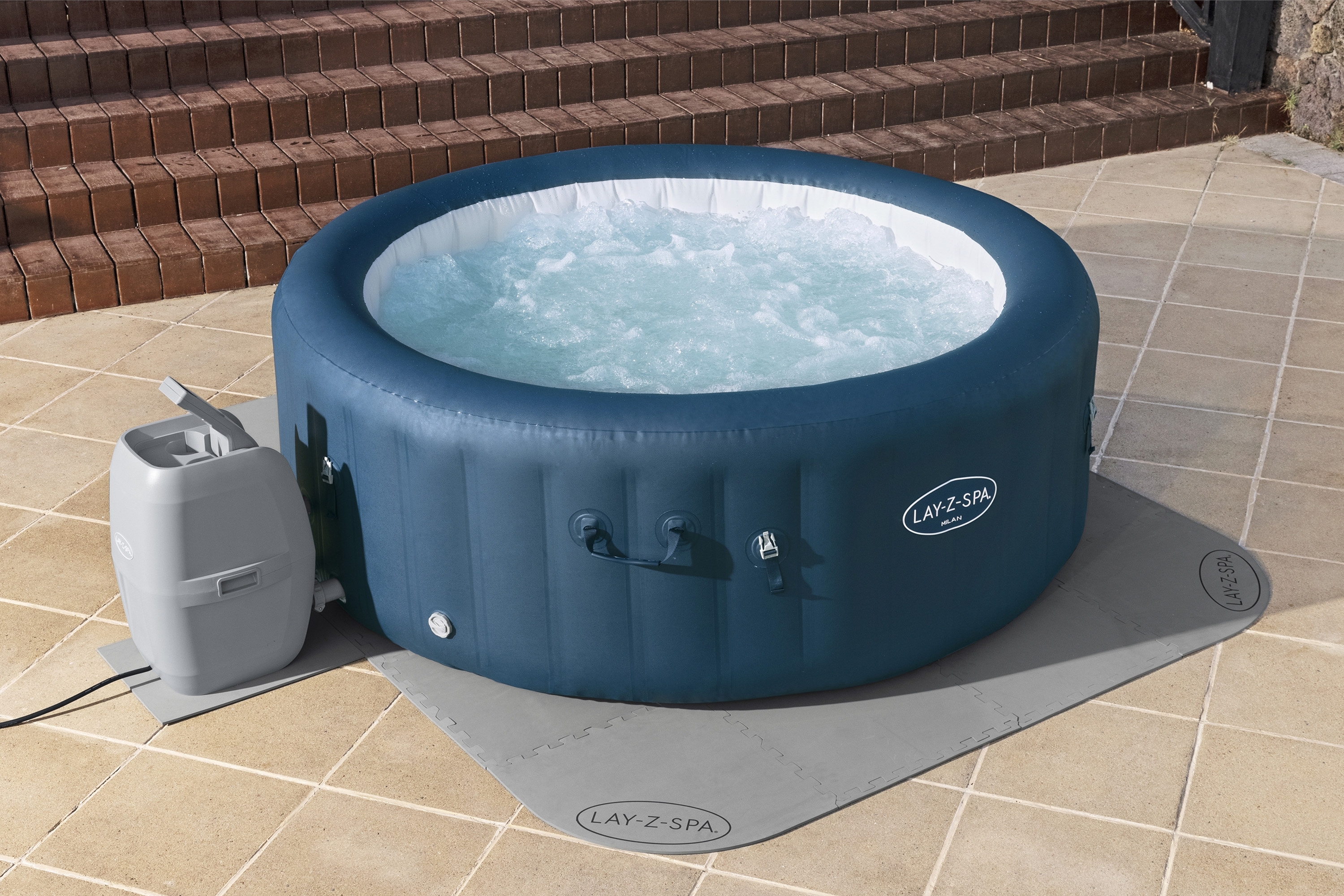 LAY-Z-SPA® Xtras Bodenschutzmatten Set 196 x 196 cm