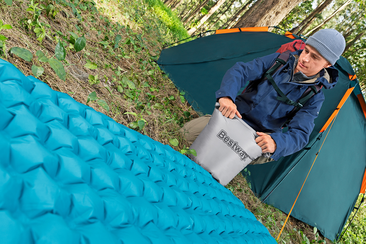 Aufblasbare Single-Isomatte AlpineLite™ für Mumienschlafsäcke 183 x 51 x 7,5 cm