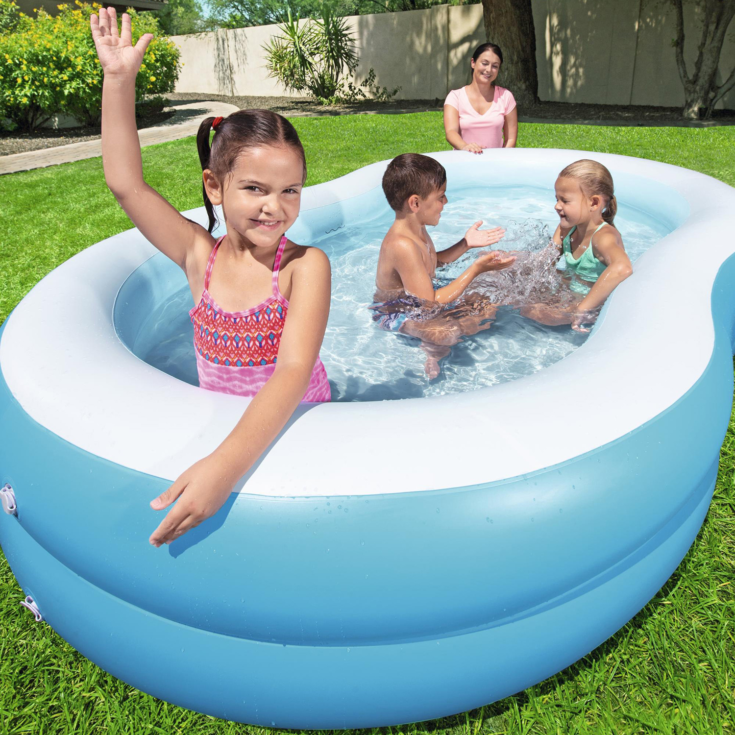 Bestway® 8'7" x 62" x 18"/2.62m x 1.57m x 46cm The Big Lagoon Family Pool
