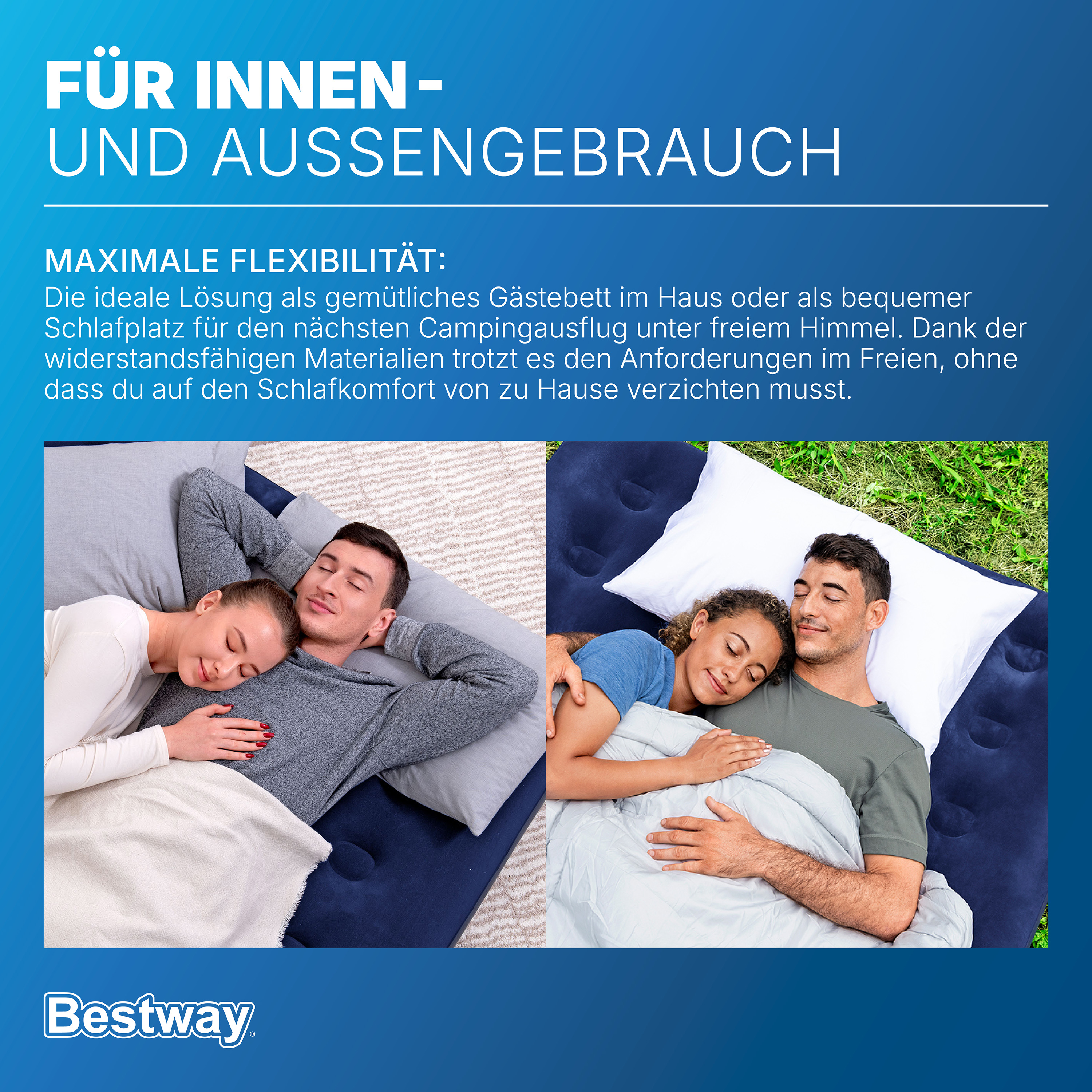 Doppelluftbett mit externer Elektropumpe 191 x 137 x 22 cm