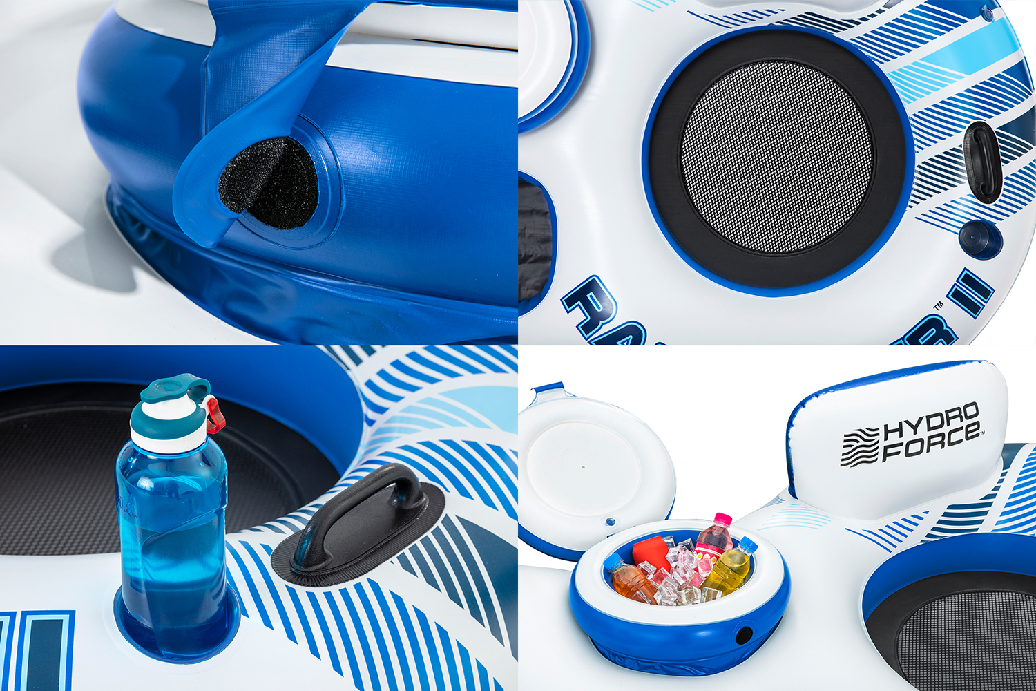 Hydro Force® 2-Personen-Schwimmring Rapid Rider™ II mit Rückenlehne 251 x 132 cm Hydro Force® 2-Personen-Schwimmring Rapid Rider™ II mit Rückenlehne 251 x 132 cm