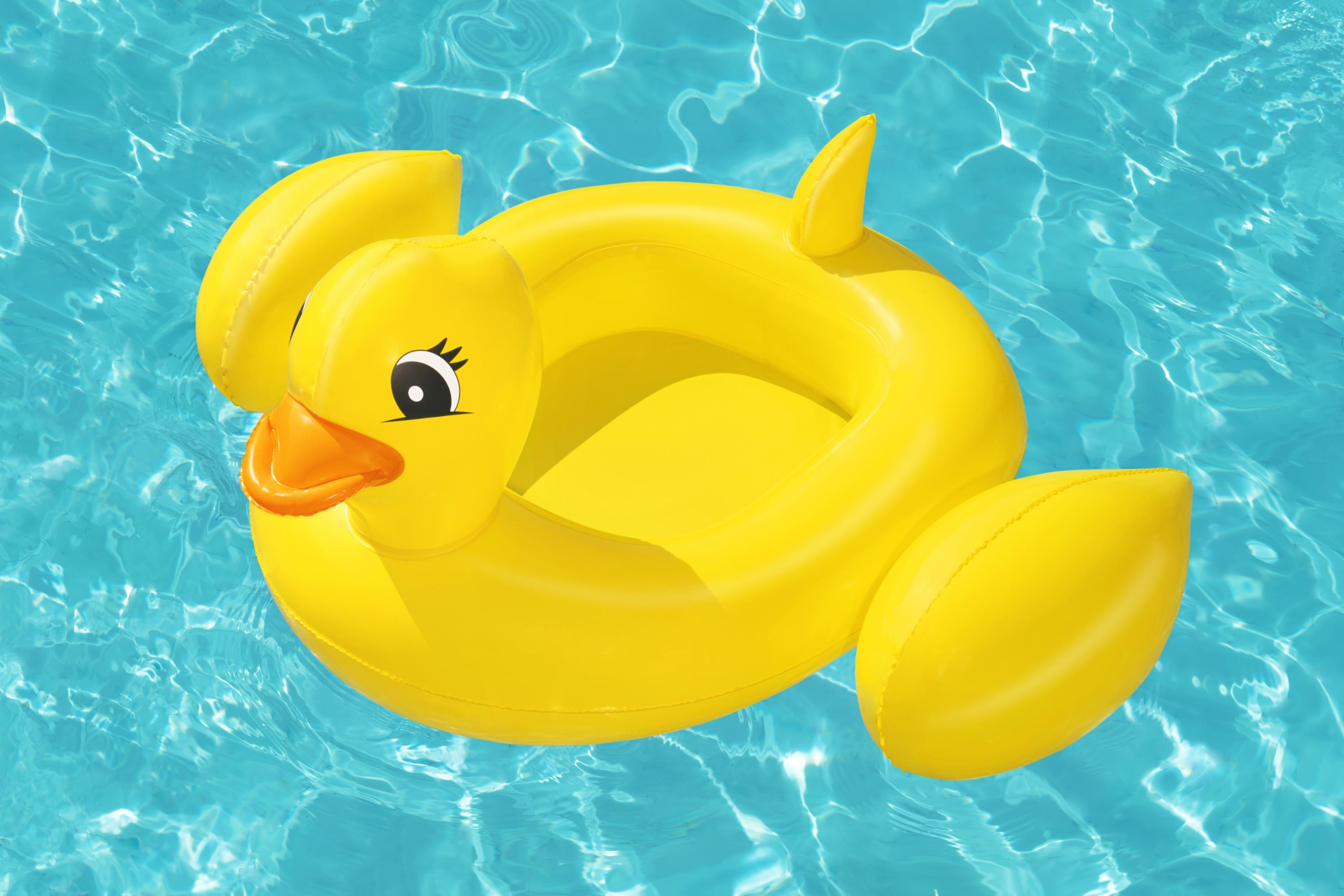 Funspeakers™ Kinder Schlauchboot Ente mit integriertem Lautsprecher 102 x 99 cm