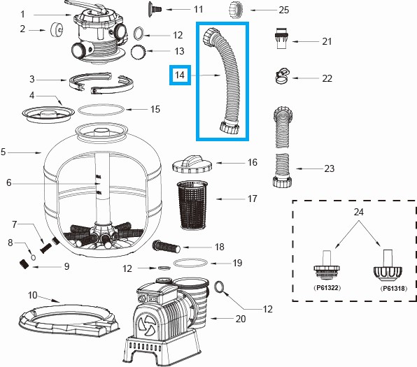 Bestway® Spare Part piping for sand filter unit