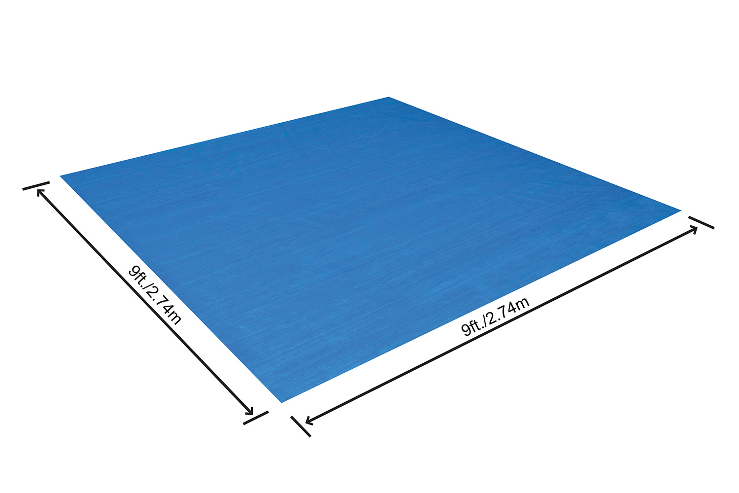 PE- Bodenplane 274 x 274 cm, blau, quadratisch