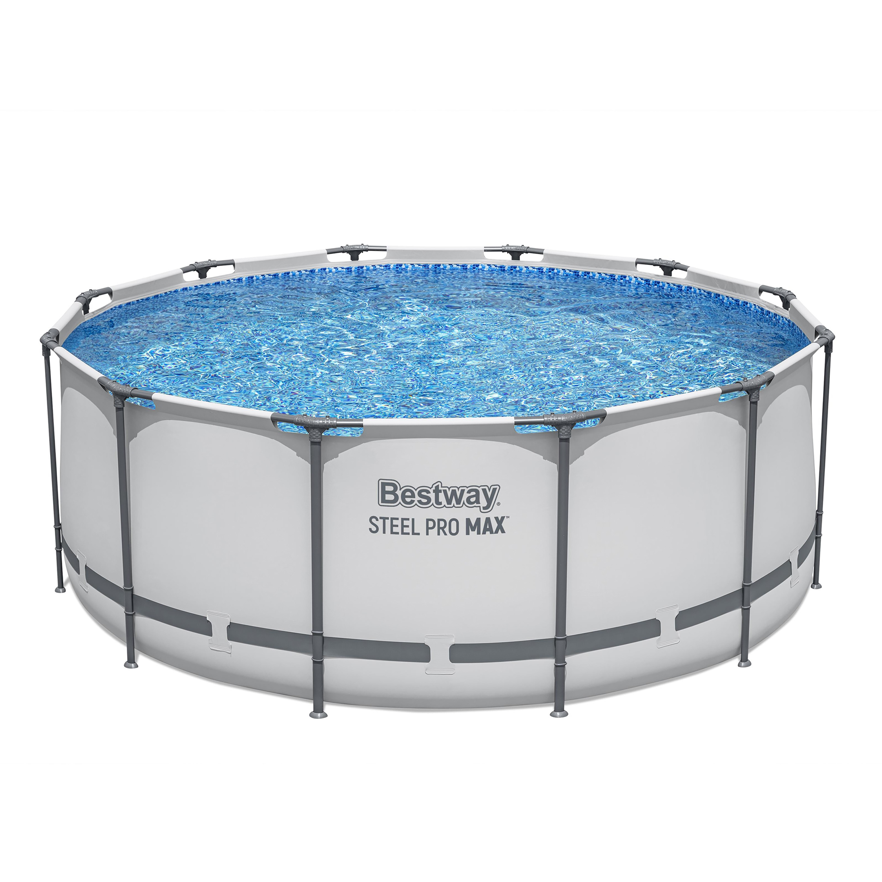 Steel Pro MAX™ Frame Pool Komplett Set mit Filterpumpe Ø 366 x 122 cm, lichtgrau, rund