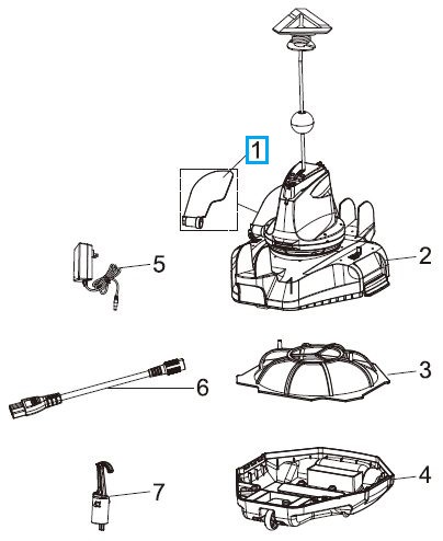 Bestway® Spare Part Side flap (white) for Flowclear™ AquaGlide suction robot (58620)