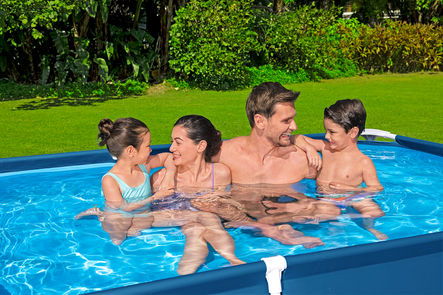 Steel Pro® Frame Pool ohne Pumpe 259 x 170 x 61 cm, dunkelblau, eckig