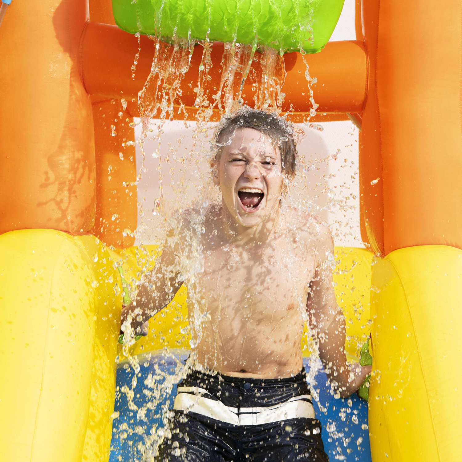 H2OGO!™ 14'3" x 9'5" x 8'9"/4.35m x 2.86m x 2.67m Mount Splashmore Mega WaterPark H2OGO!™ 14'3" x 9'5" x 8'9"/4.35m x 2.86m x 2.67m Mount Splashmore Mega WaterPark