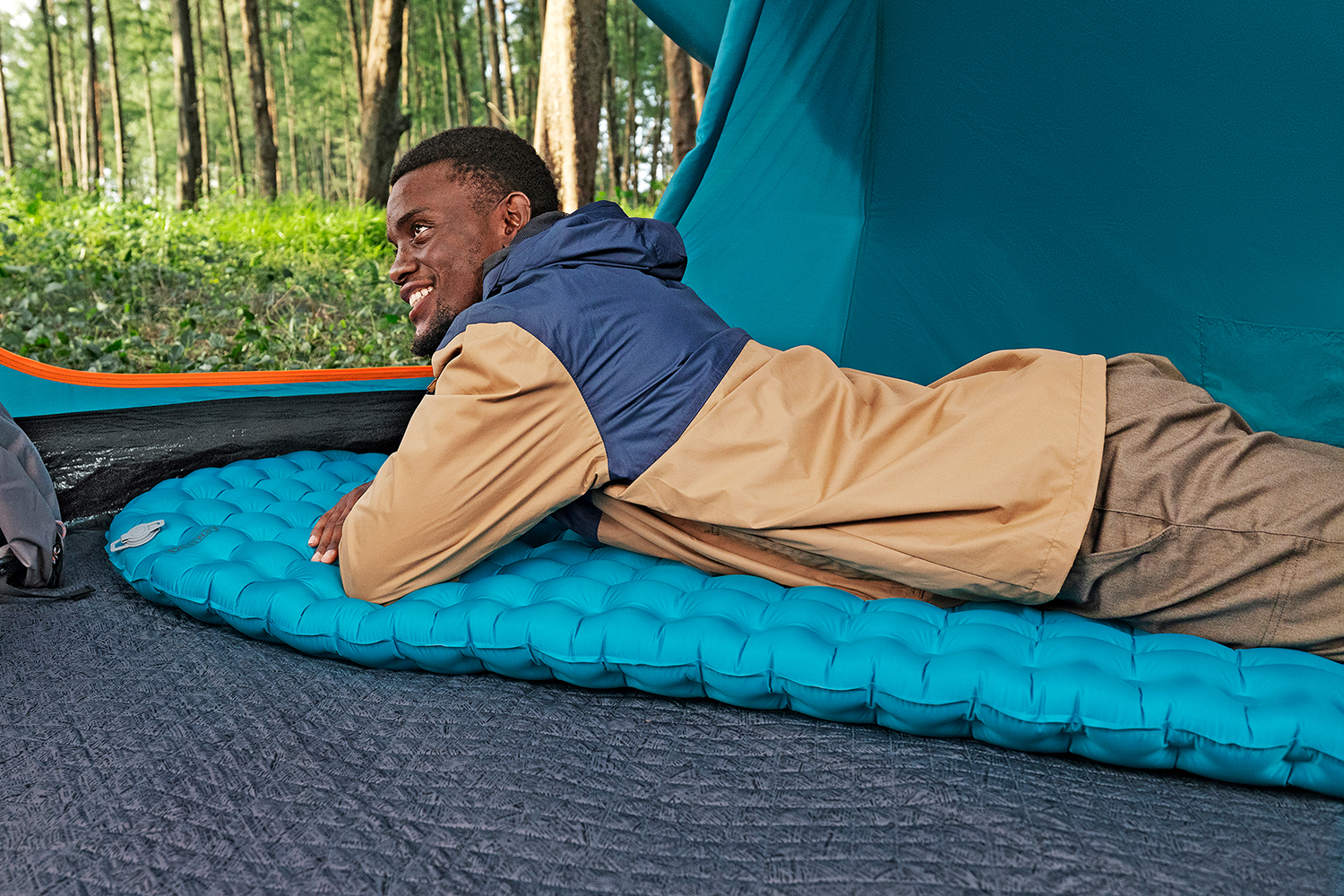 Aufblasbare Single-XL-Isomatte AlpineLite™ für Mumienschlafsäcke 183 x 63,5 x 7,5 cm