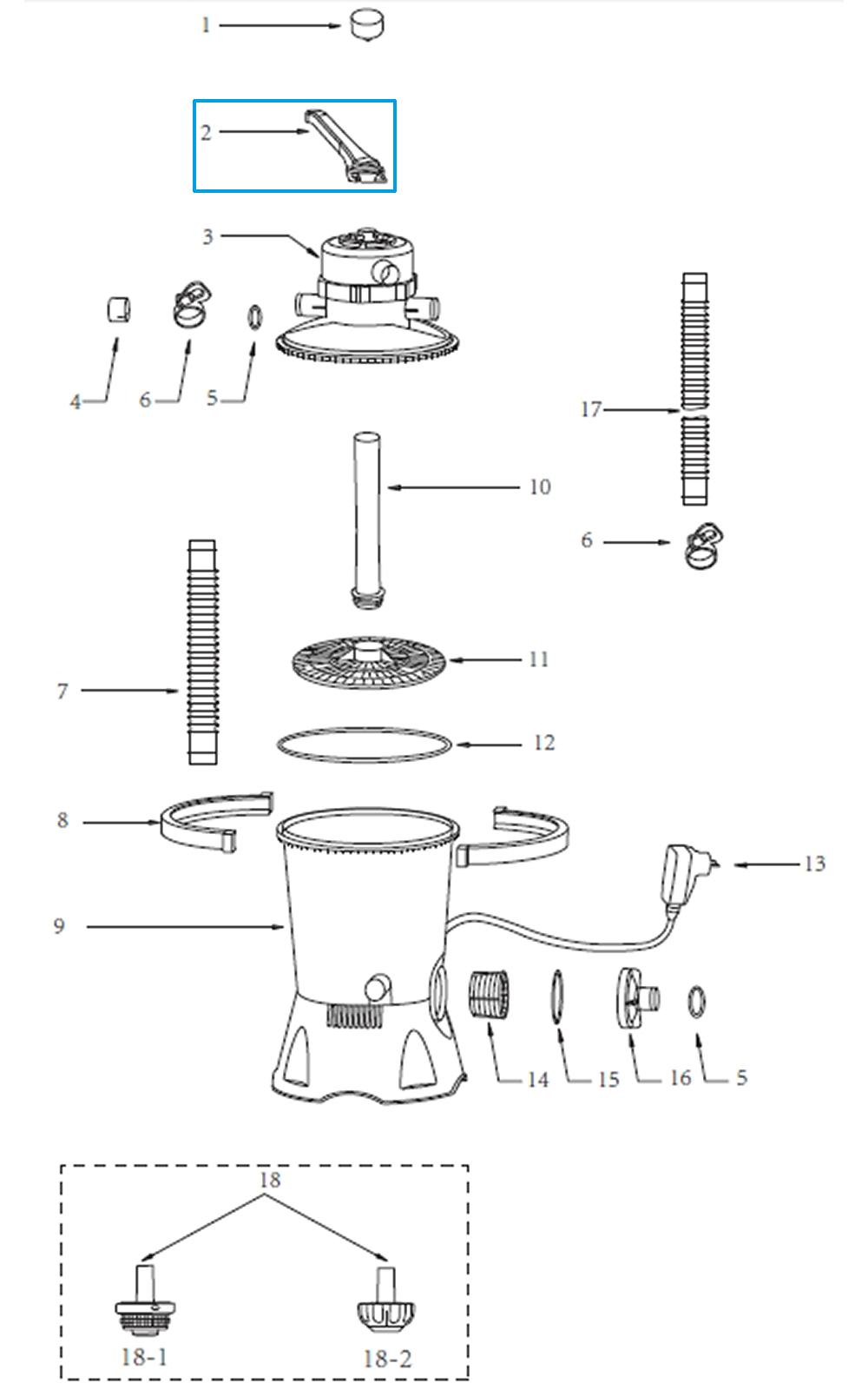 Bestway® Spare Part Handle (orange) for Flowclear™ sand filter unit  (3.028 l/h | 2023 ) Bestway® Spare Part Handle (orange) for Flowclear™ sand filter unit  (3.028 l/h | 2023 )