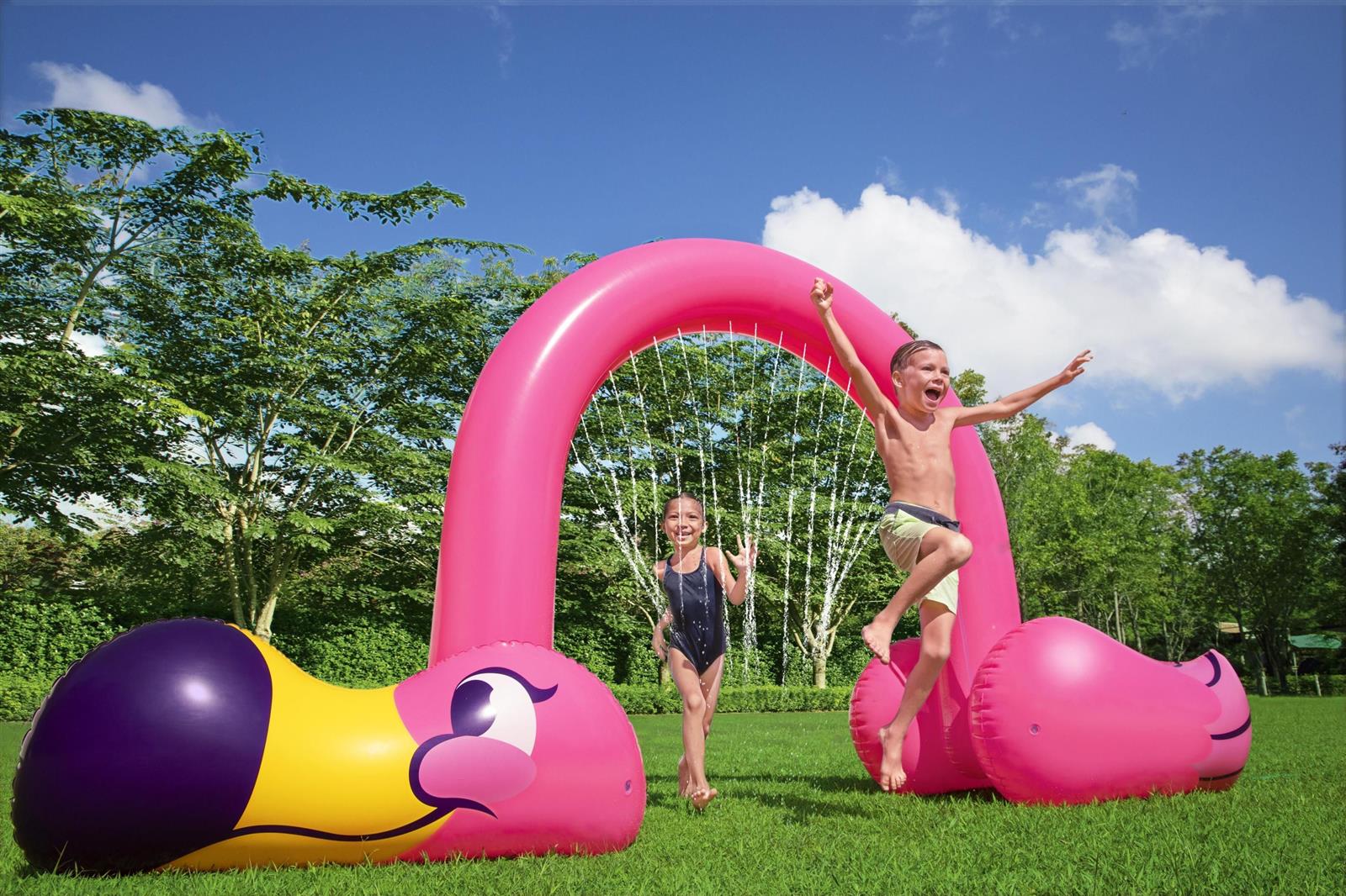 Jumbo Wassersprinkler Flamingo 340 x 110 x 192 cm