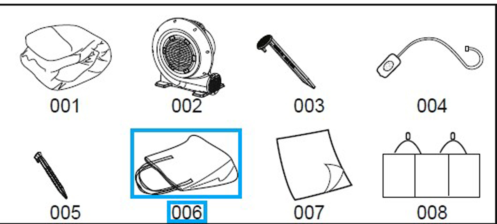 Bestway® Spare Part Bag (blue) for H2OGO!® Waterparks (53301/53345/53347/53349/53362)