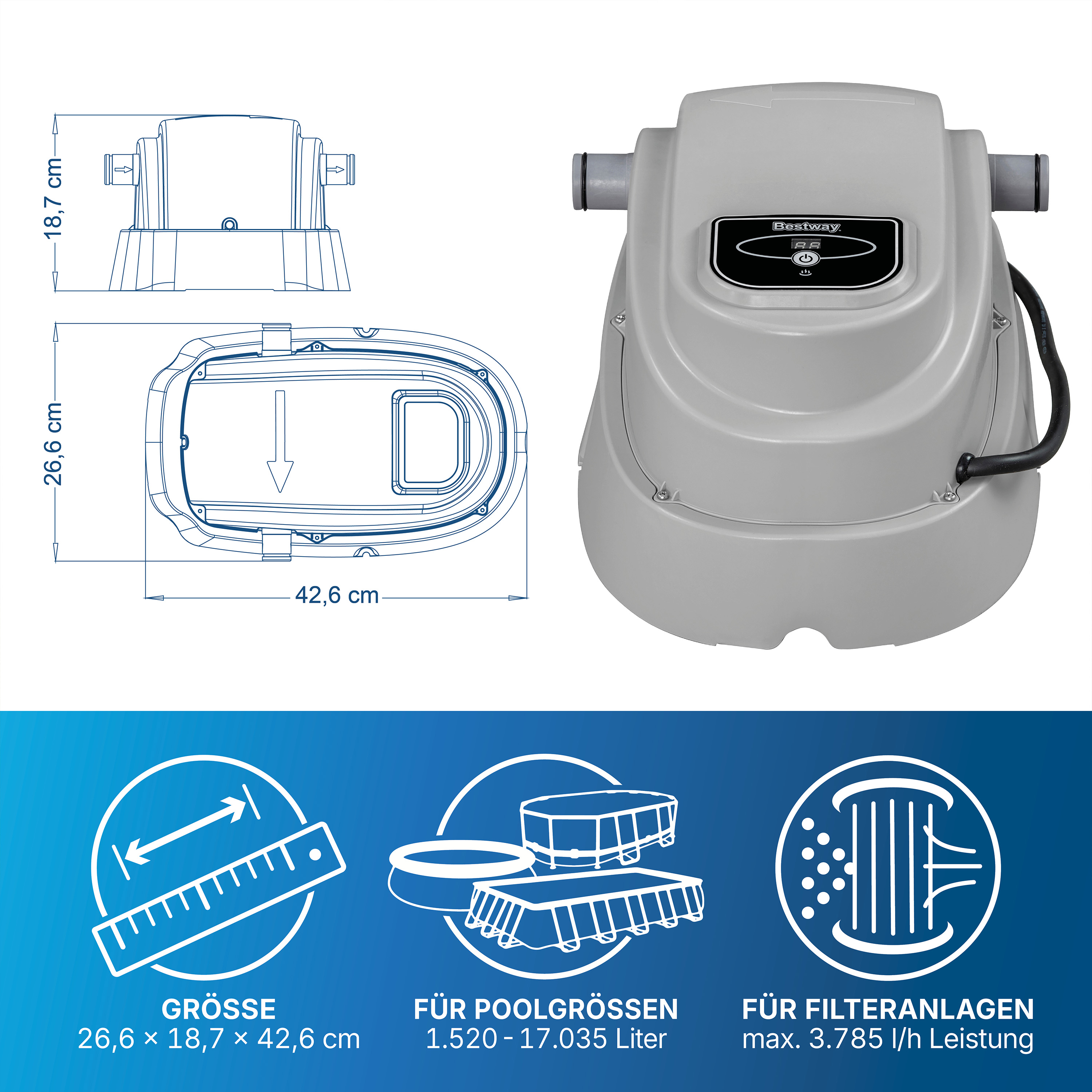 Poolheizung, 2.800 W