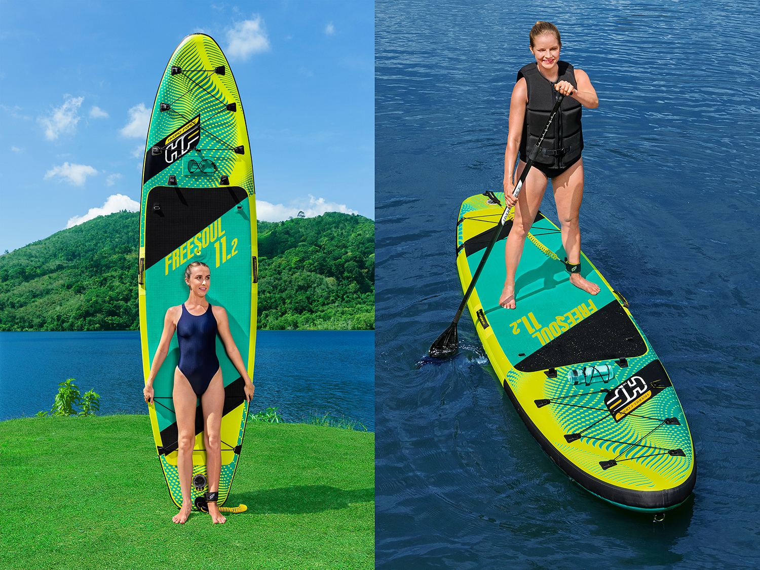 Hydro-Force™ SUP Touring Board Set Freesoul™ Tech 340 x 89 x 15 cm