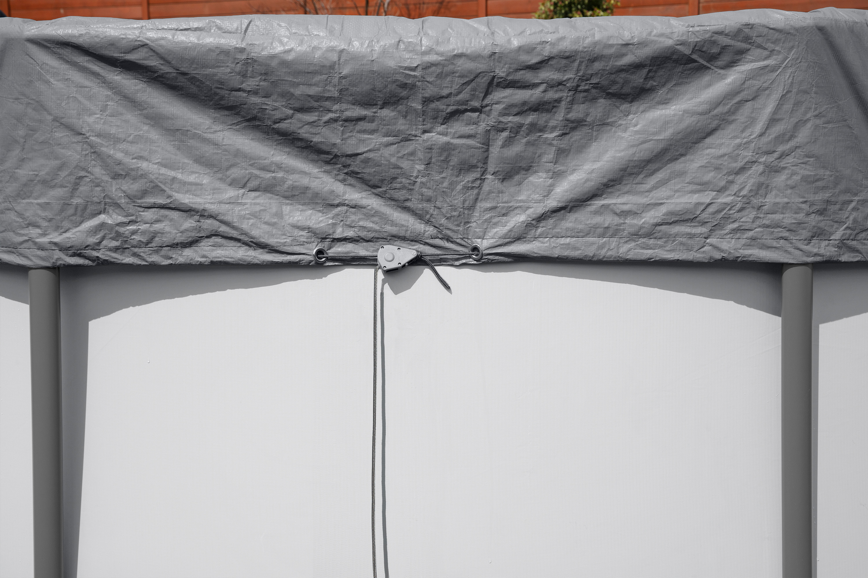 Winterfeste Premium Abdeckplane Ø 427 cm, grau, rund