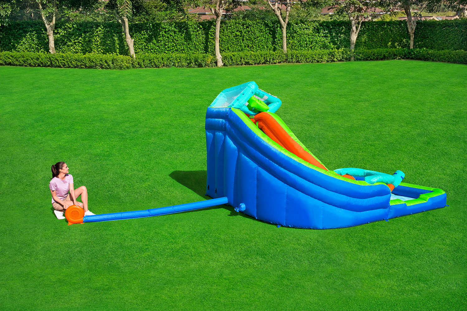 Mega-Wasserpark Turborutsche mit Dauergebläse 365 x 320 x 270 cm