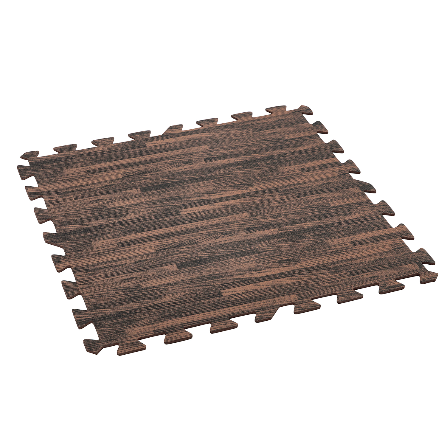 Pool Bodenschutzfliesen Set 12 Stück á 50 x 50 cm, Holz-Optik (Palisander)