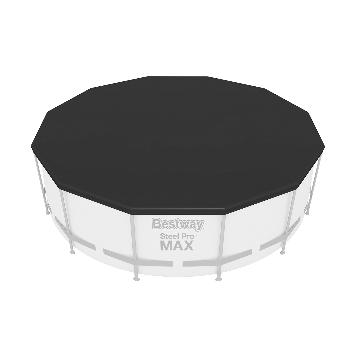 PVC-Abdeckplane Ø 370 cm, schwarz, rund PVC-Abdeckplane Ø 370 cm, schwarz, rund