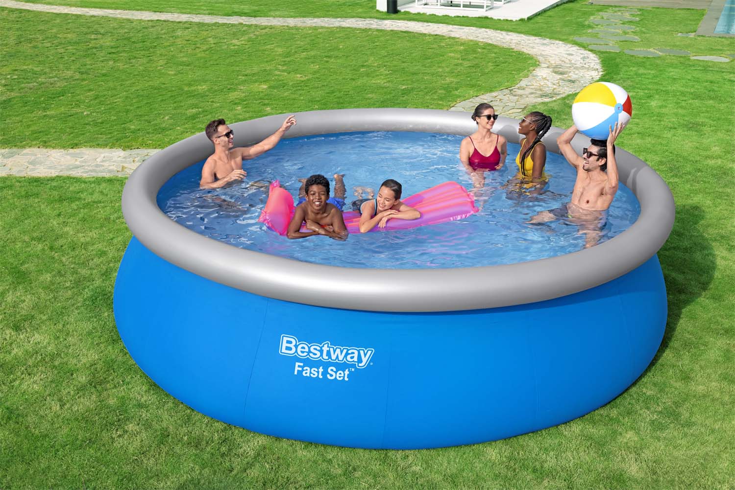 Fast Set™ Aufstellpool-Set mit Filterpumpe Ø 457 x 122 cm, blau, rund