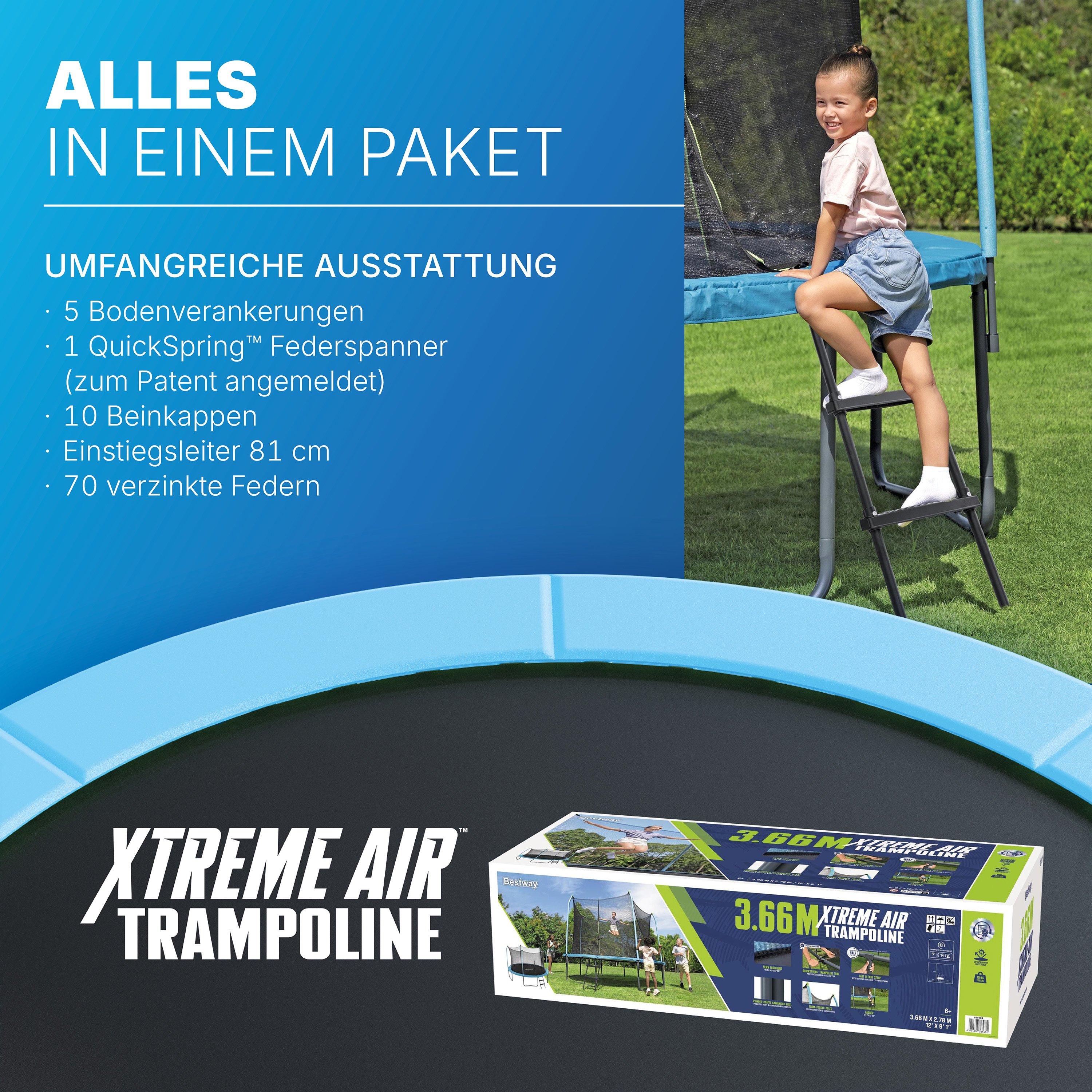 Trampolin Xtreme Air™ Ø 366 x 278 cm