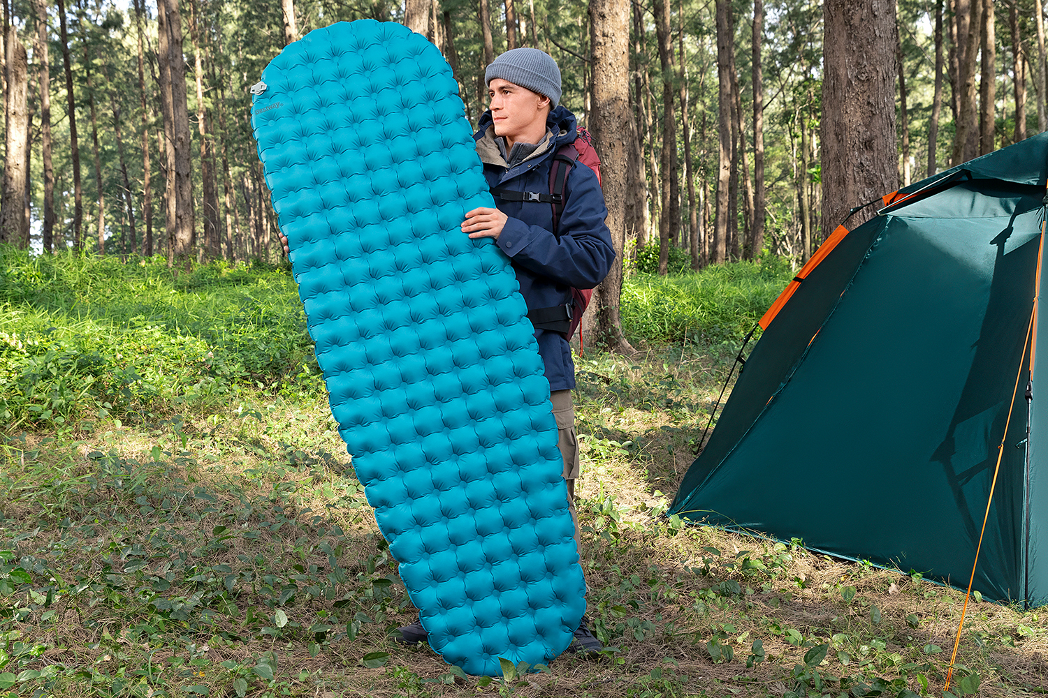 Aufblasbare Single-Isomatte AlpineLite™ für Mumienschlafsäcke 183 x 51 x 7,5 cm