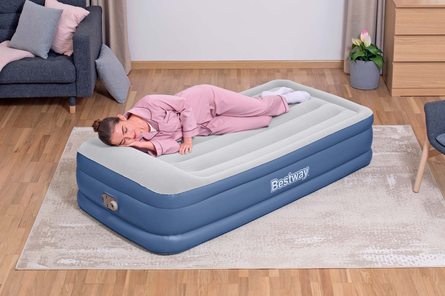 TriTech™ Single-Luftbett mit integrierter Elektropumpe 191 x 97 x 46 cm