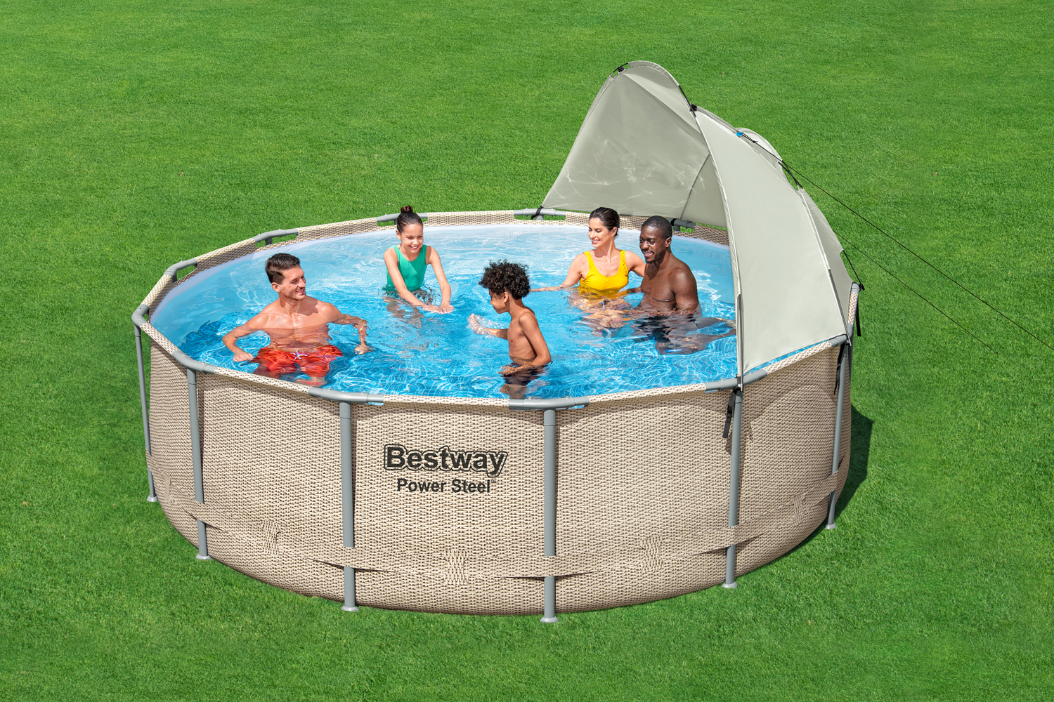 Sonnenschutzdach für runde Pools