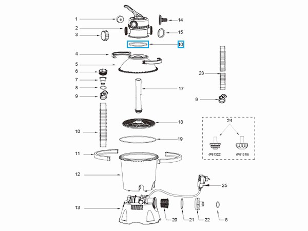 Bestway® Spare Part Top seal for Flowclear™ sand filter unit (exept 7.571 / 8.237 l/h)