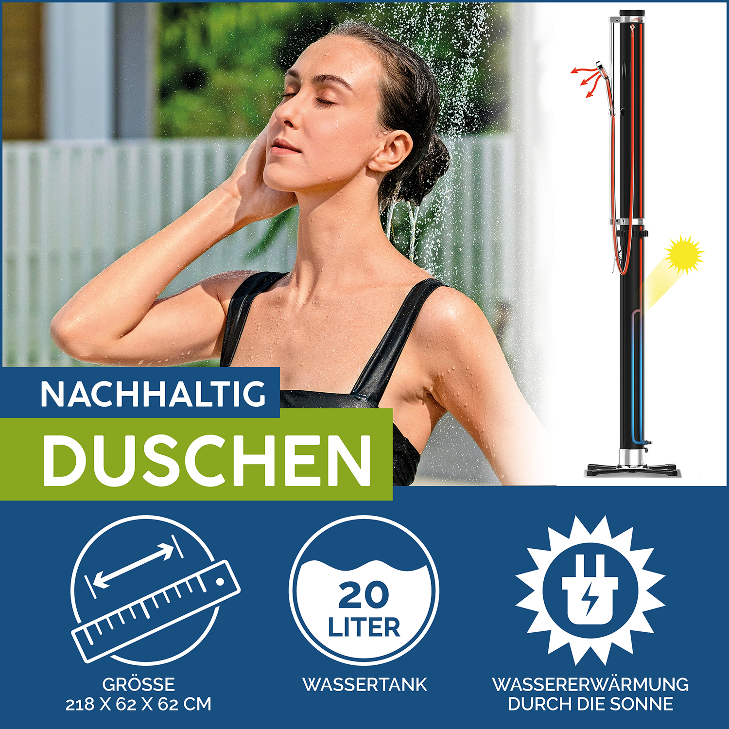 Gartendusche Solarflow™ 20 Liter