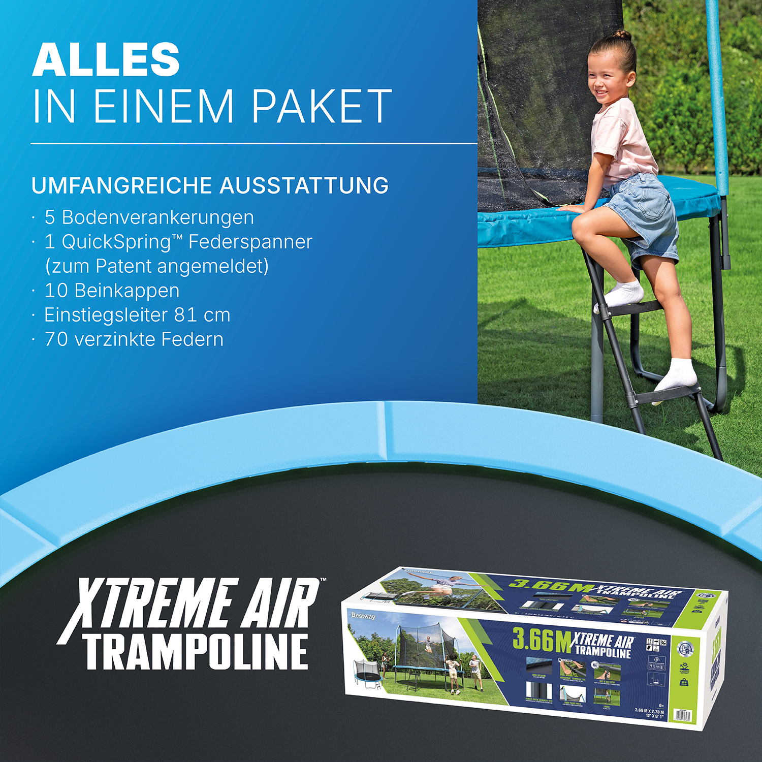 Trampoline Xtreme Air™ Ø 366 x 278 cm