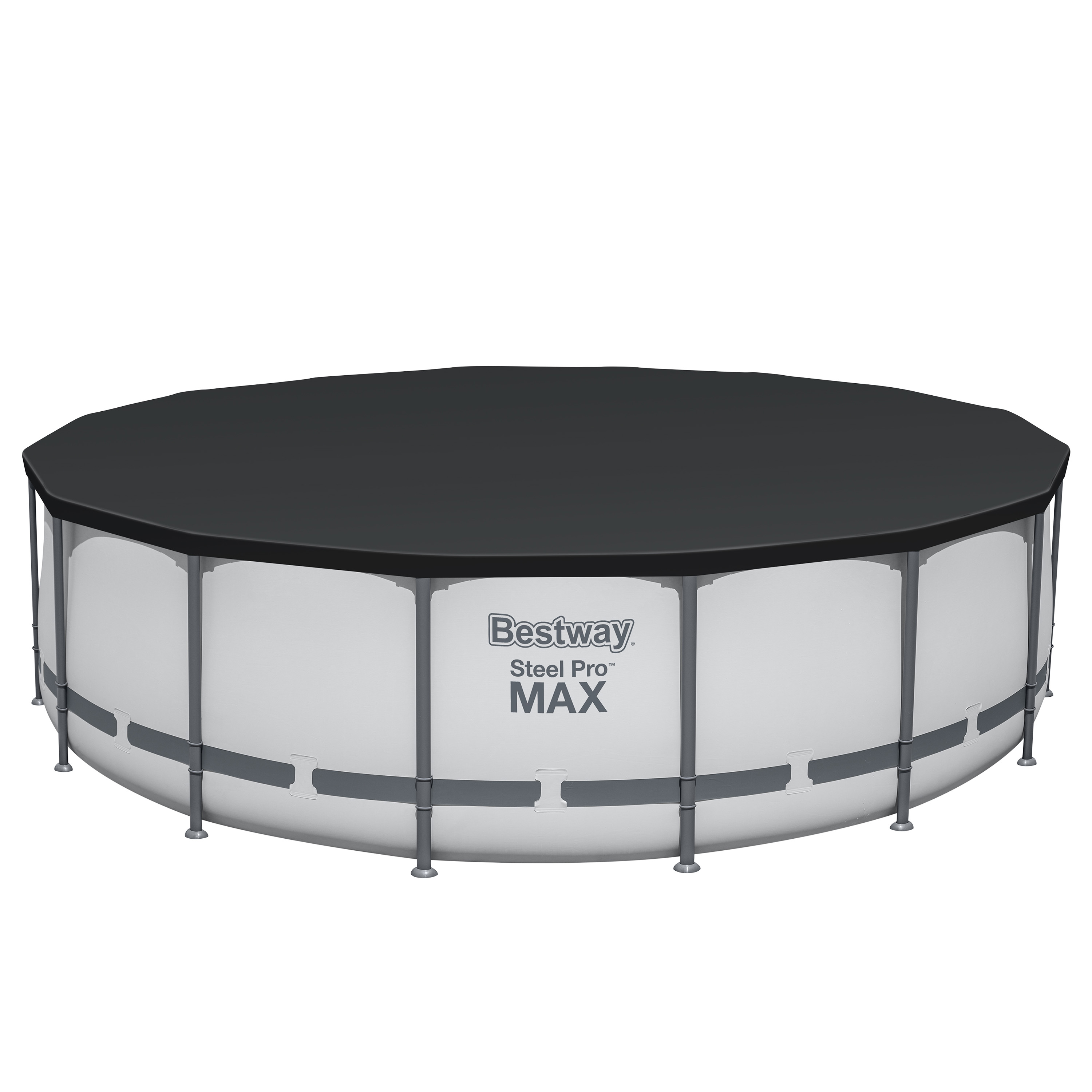 Steel Pro MAX™ Frame Pool Komplett Set mit Filterpumpe Ø 488 x 122 cm , lichtgrau, rund