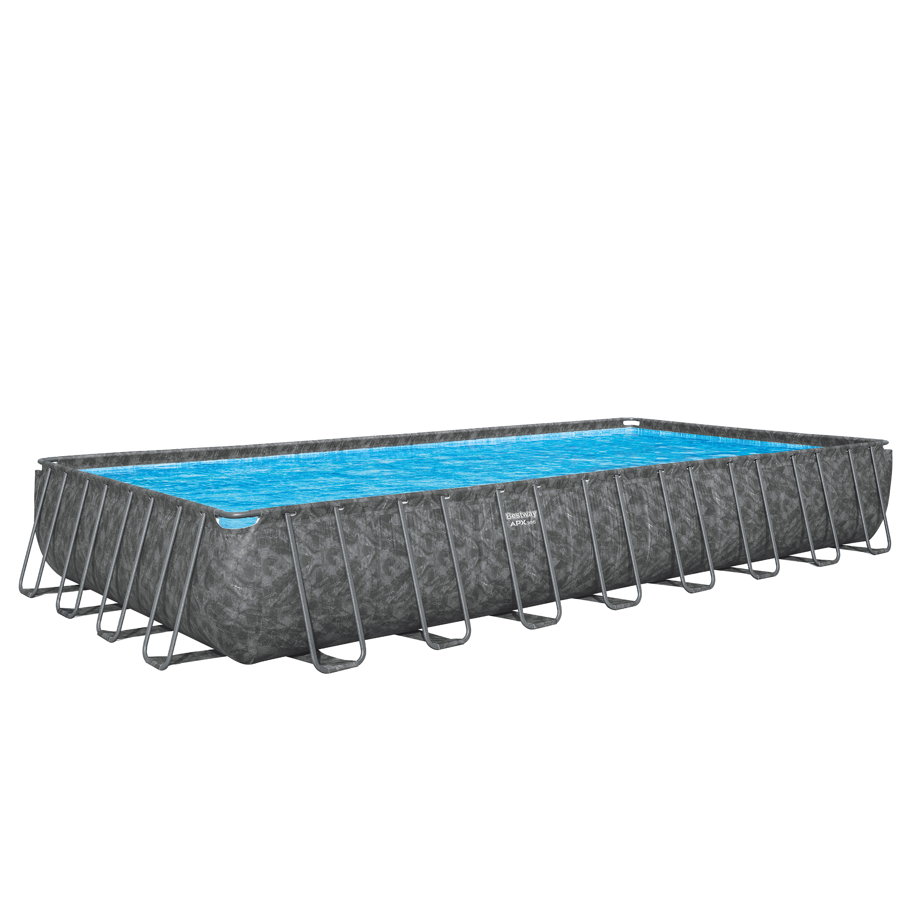 APX365™ Winterfester Solo Pool ohne Zubehör 956 x 488 x 132 cm, Marmor-Optik (Dunkel), eckig