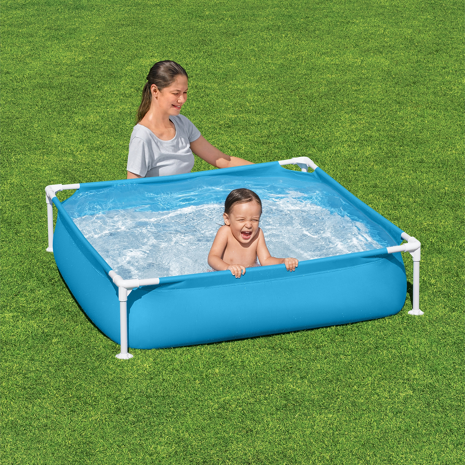 My First Frame Pool 122 x 122 x 30,5 cm, blau , eckig