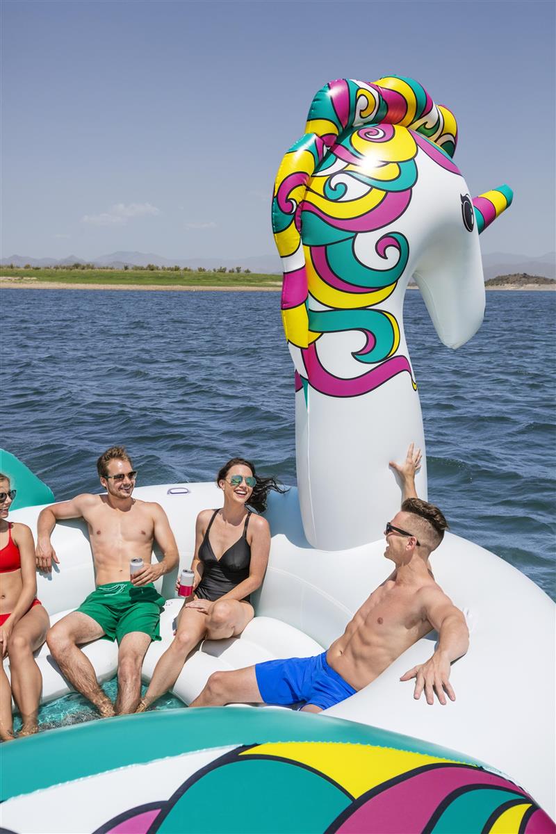 6-Personen-Badeinsel Einhorn 590 x 404 cm