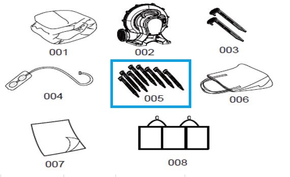 Bestway® Spare Part Blower ground stakes set (orange / 4 pieces each) for H2OGO!® waterparks Bestway® Spare Part Blower ground stakes set (orange / 4 pieces each) for H2OGO!® waterparks