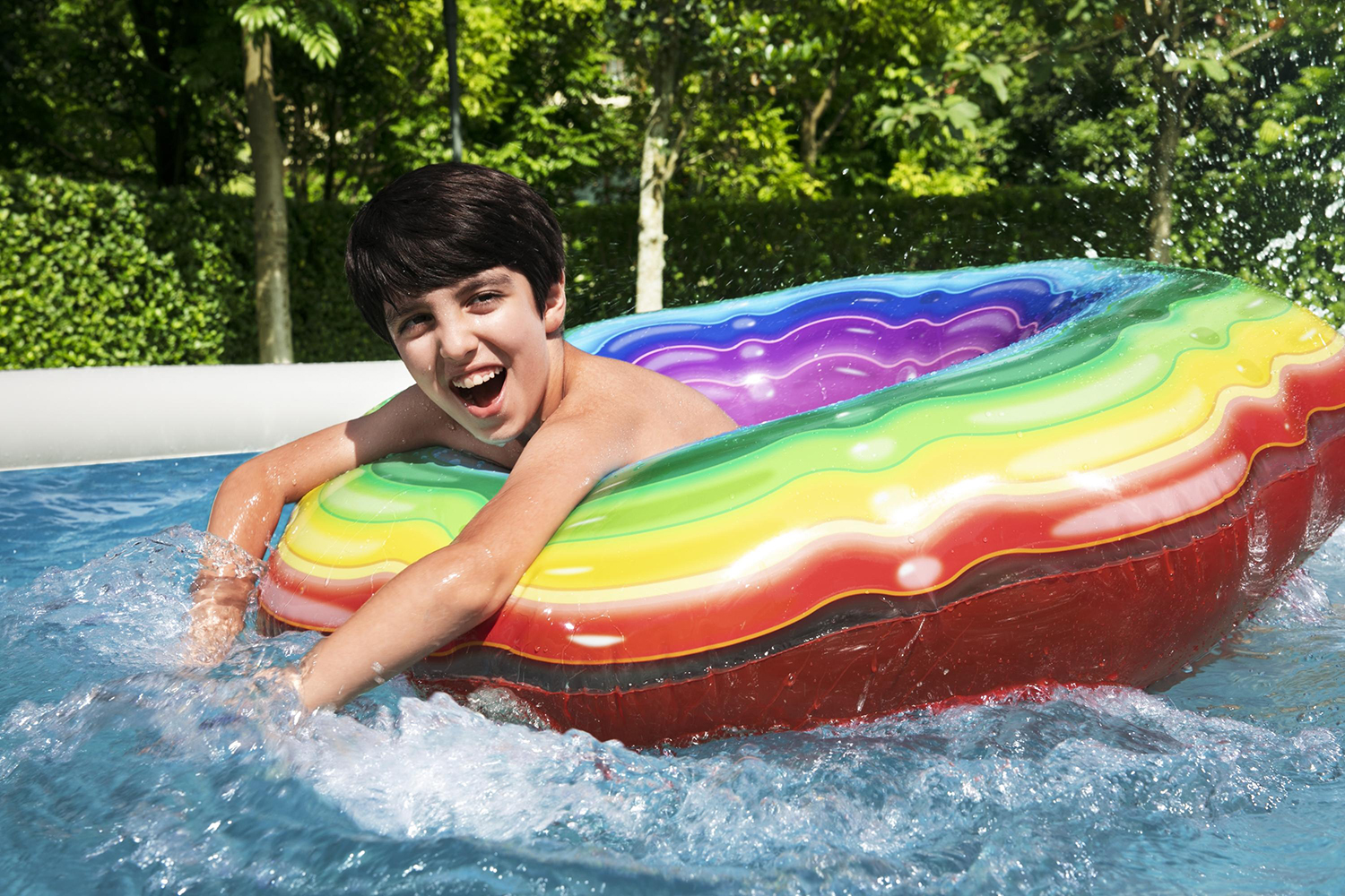 Fast Set™ Aufstellpool-Set mit Filterpumpe Ø 396 x 84 cm, Rattan-Optik (Schiefergrau), rund Fast Set™ Aufstellpool-Set mit Filterpumpe Ø 396 x 84 cm, Rattan-Optik (Schiefergrau), rund