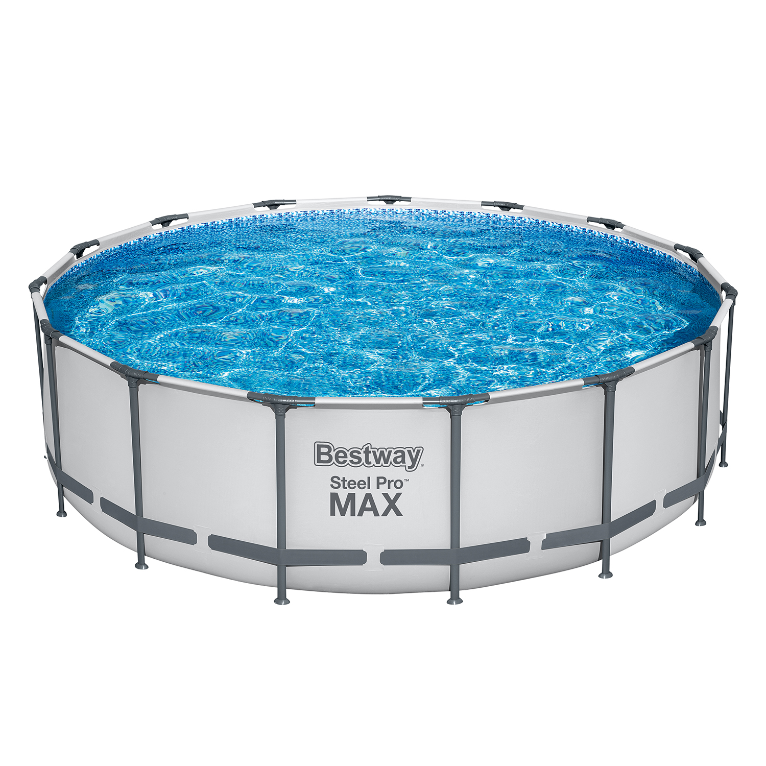 Steel Pro MAX™ Solo Pool ohne Zubehör Ø 457 x 122 cm, lichtgrau, rund 