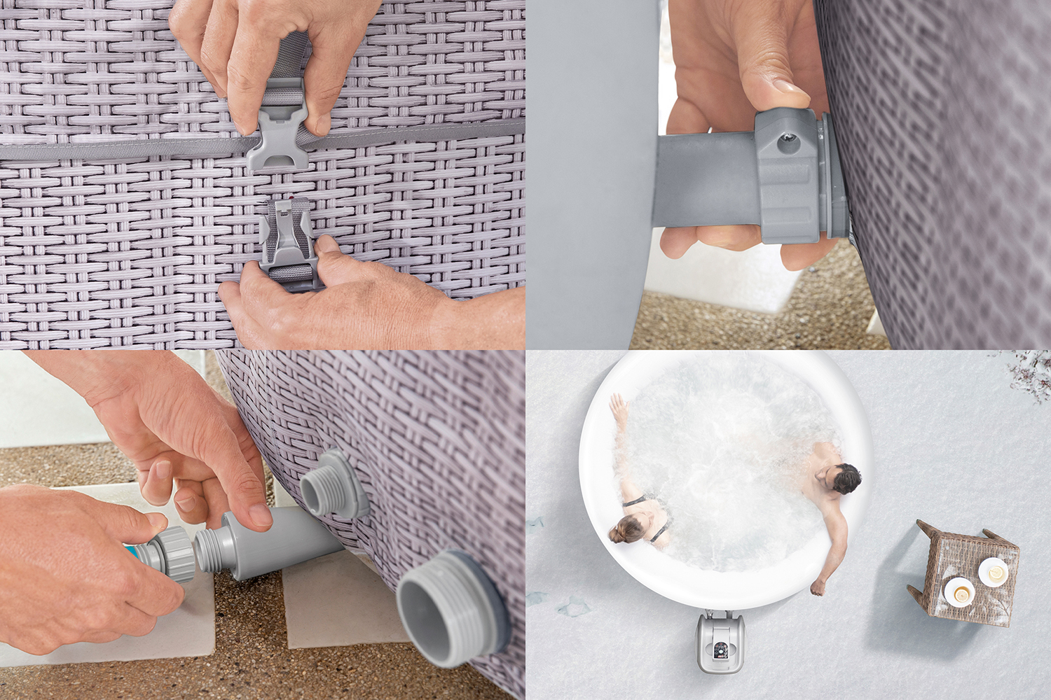 LAY-Z-SPA® Whirlpool Cancun AirJet™ Ø 180 x 66 cm, rund