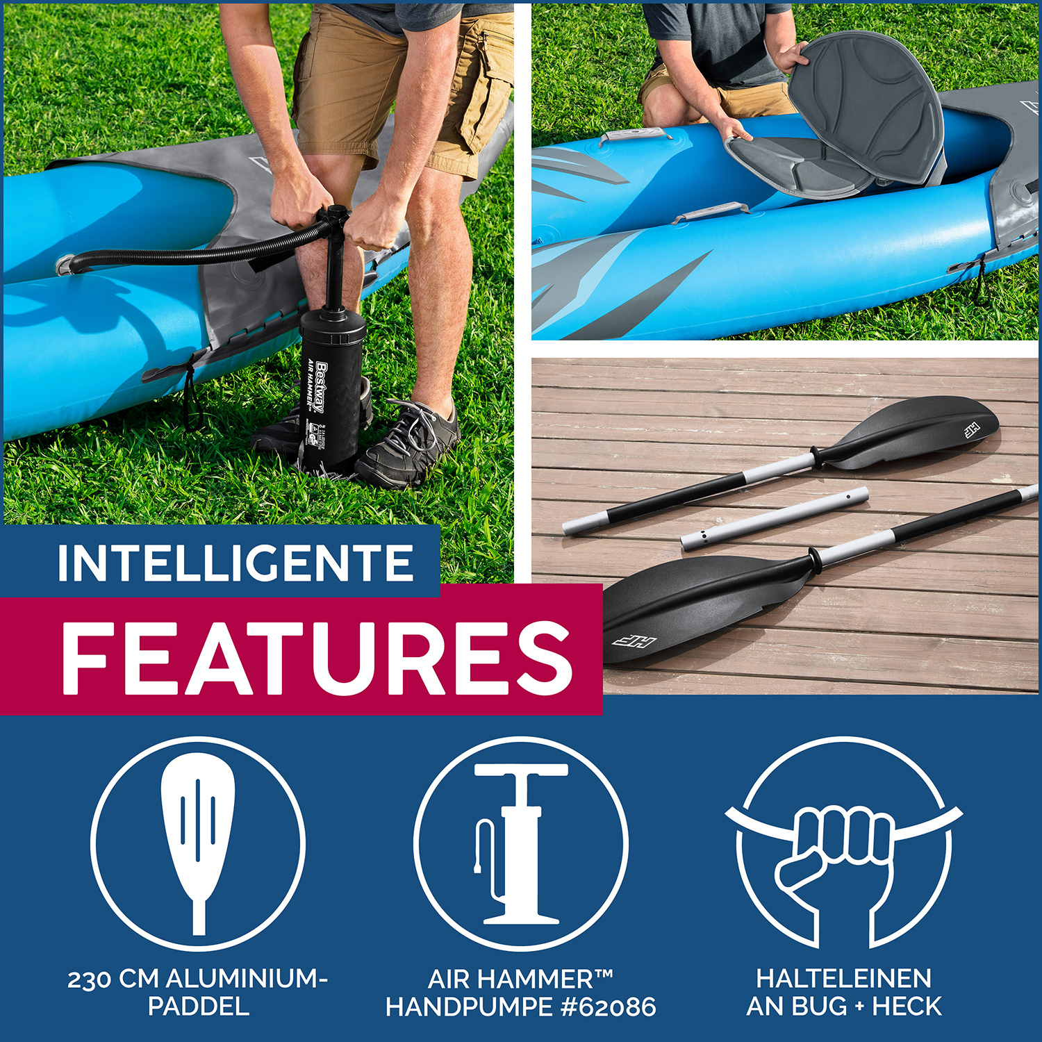 Hydro-Force™ Kajak-Set Surge Elite™ X1 312 x 93 x 40 cm Hydro-Force™ Kajak-Set Surge Elite™ X1 312 x 93 x 40 cm
