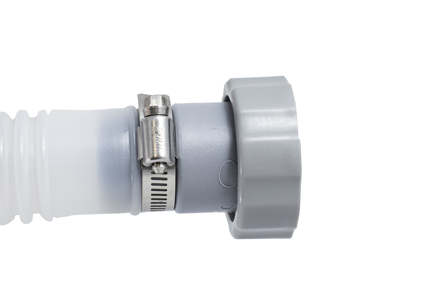Bestway® Spare Part Hose adapter with fittingr (grey / Ø 38 mm) for hoses without thread Bestway® Spare Part Hose adapter with fittingr (grey / Ø 38 mm) for hoses without thread