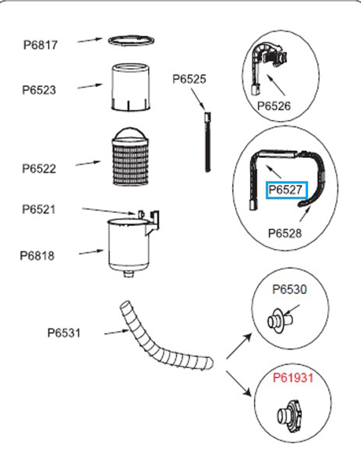 Bestway® Spare Part Fast set pool centerpiece hook for Flowclear™ surface skimmer (58233, 58237)