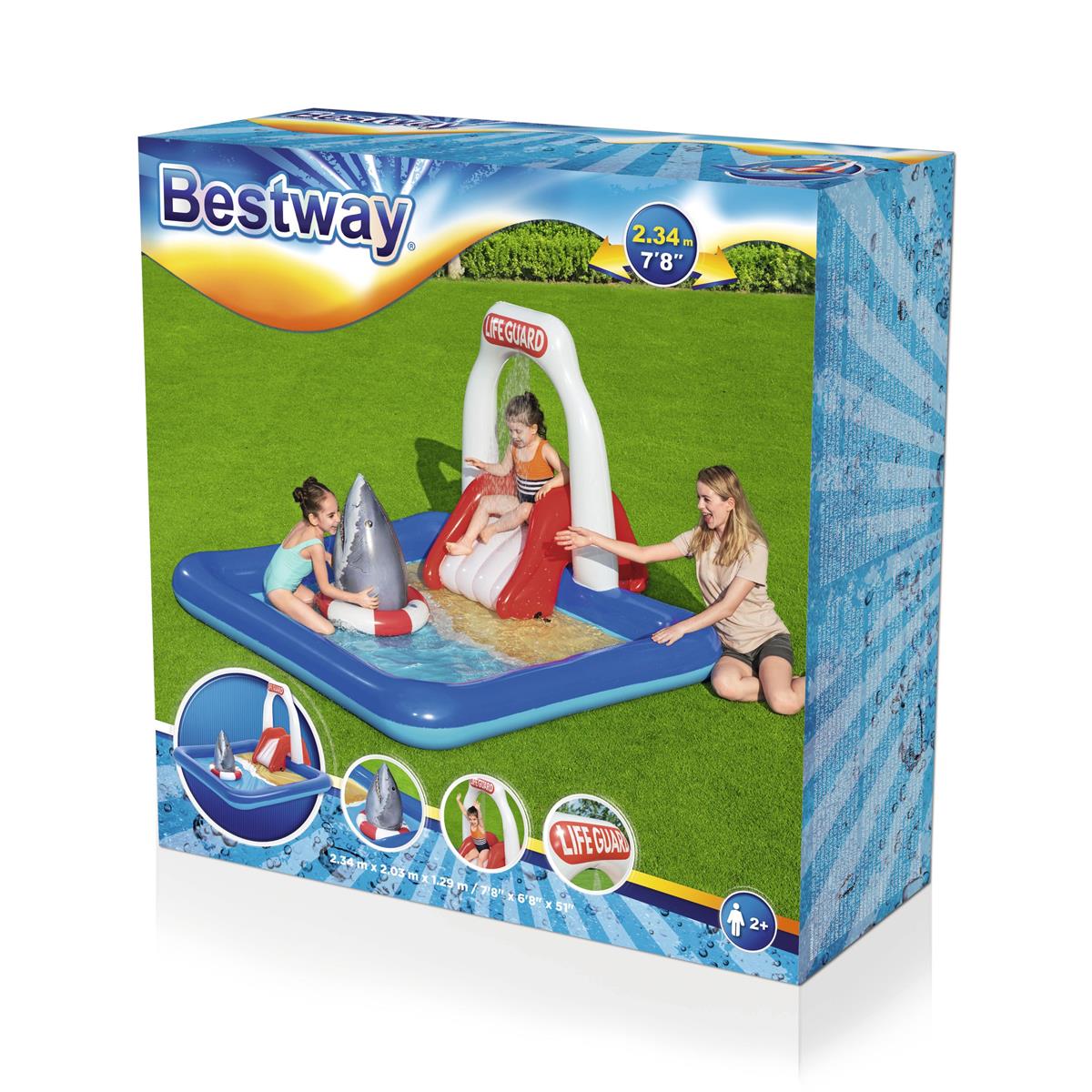 Bestway® Wasserspielcenter, Rettungsschwimmer, 234 x 203 x 129 cm