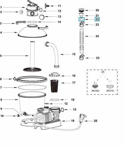 Bestway® Spare Part Washer set (black / 2 pieces) for Ø 32 mm hoses Bestway® Spare Part Washer set (black / 2 pieces) for Ø 32 mm hoses