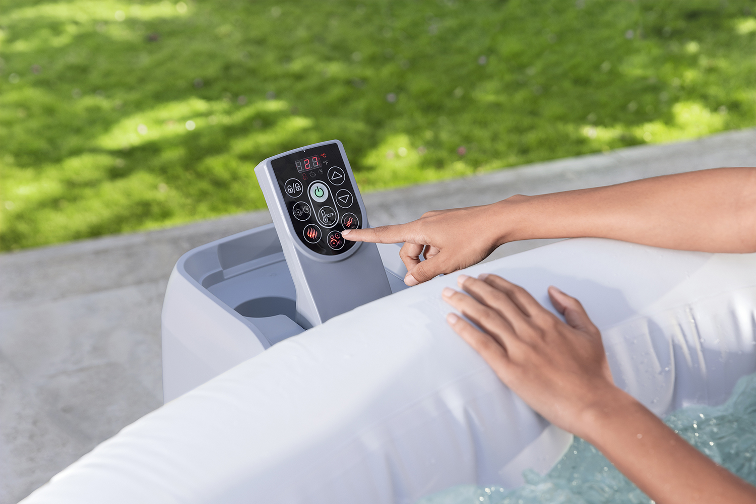 LAY-Z-SPA® Energiespar-Whirlpool Miami AirJet™ für 6 Personen Ø 196 x 66 cm, Dunkelgrün