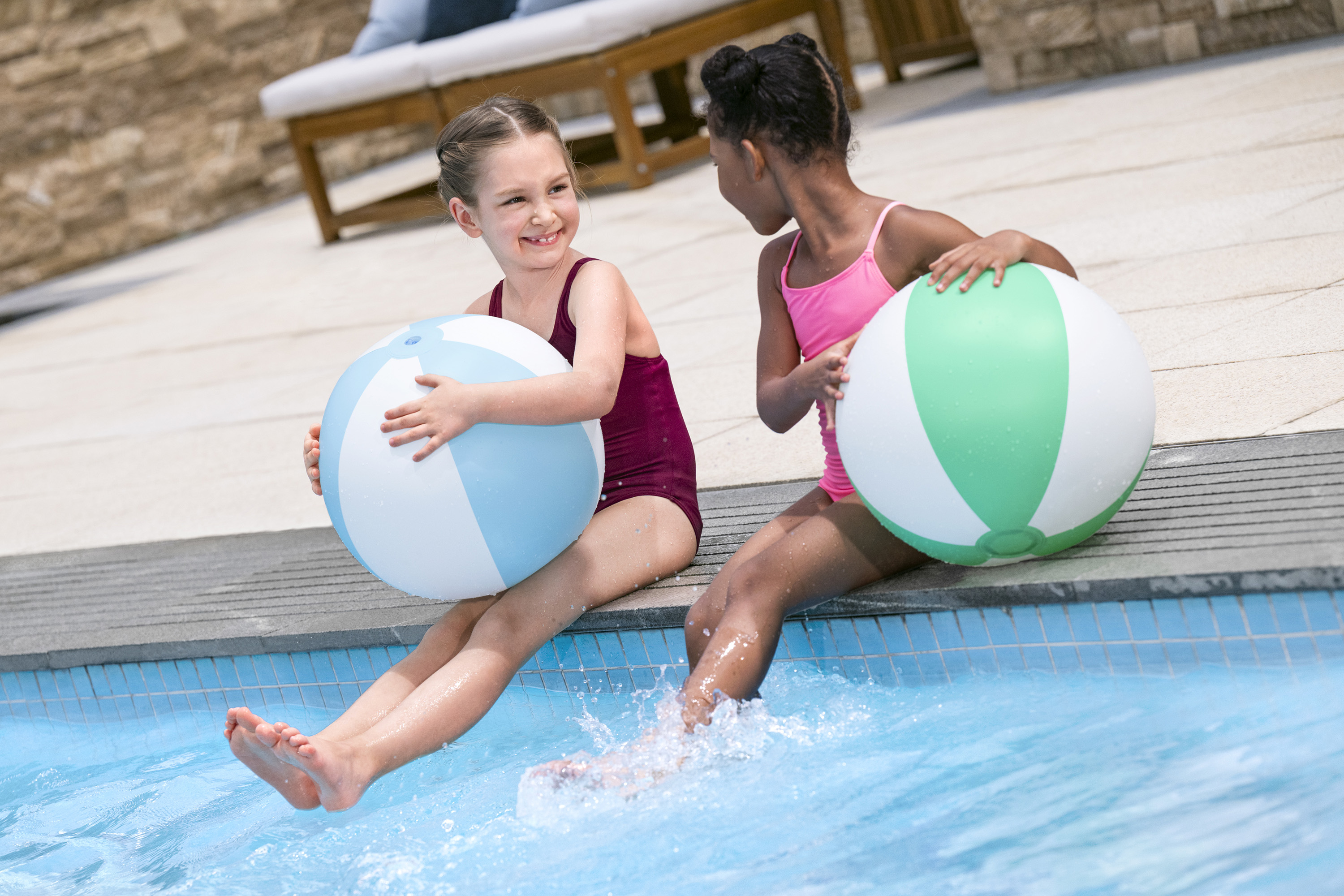 Wasserball Retro Ø 34 cm, sortiert