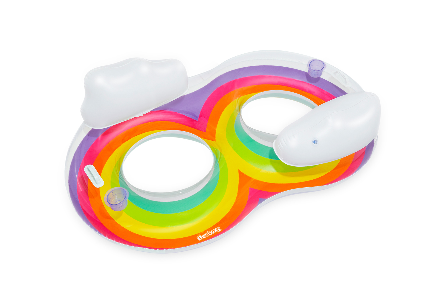 Rainbow Dreams™ 2-Personen-Schwimmring mit Kopfstütze 186 x 116 cm