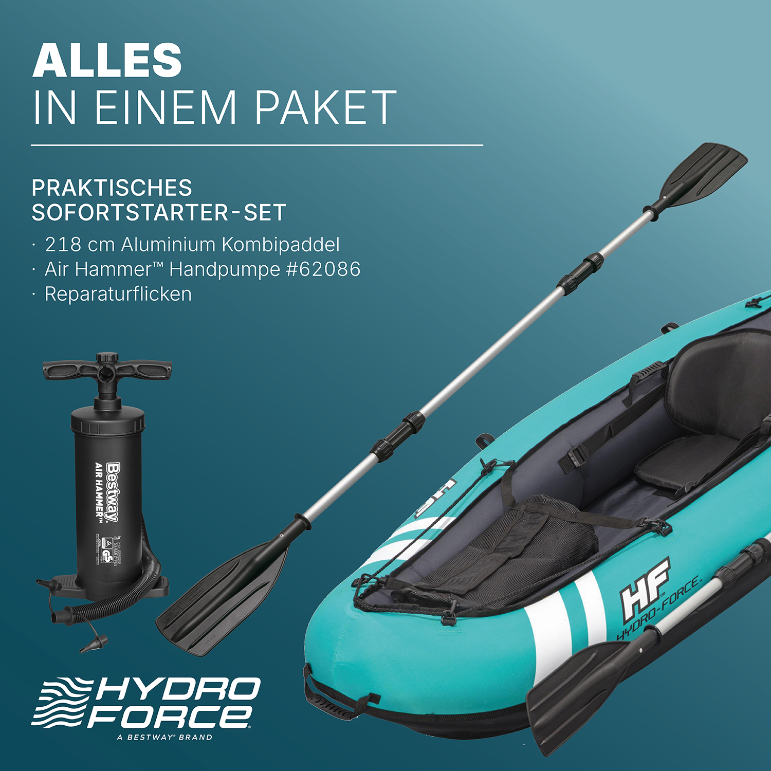 Hydro-Force™ Kajak-Set Ventura™ 280 x 86 x 40 cm Hydro-Force™ Kajak-Set Ventura™ 280 x 86 x 40 cm