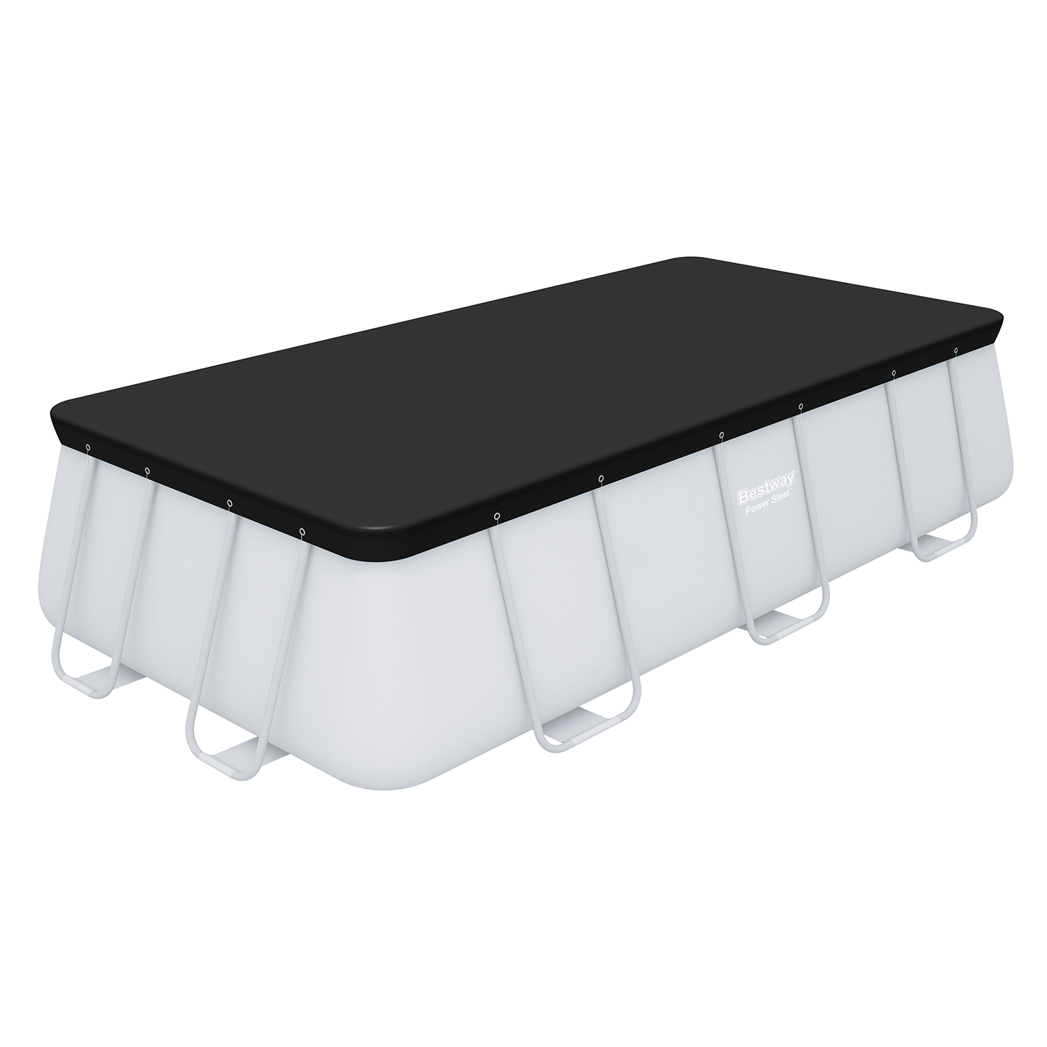 PVC-Abdeckplane 396 x 185 cm, schwarz, eckig