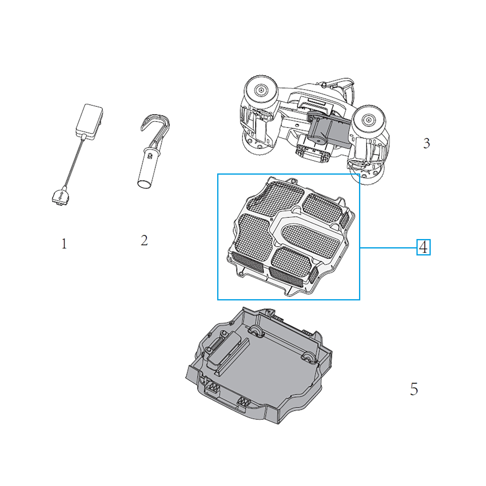 Bestway® Spare Part Filter cover for Bestway® AquaTronix G200 pool robot