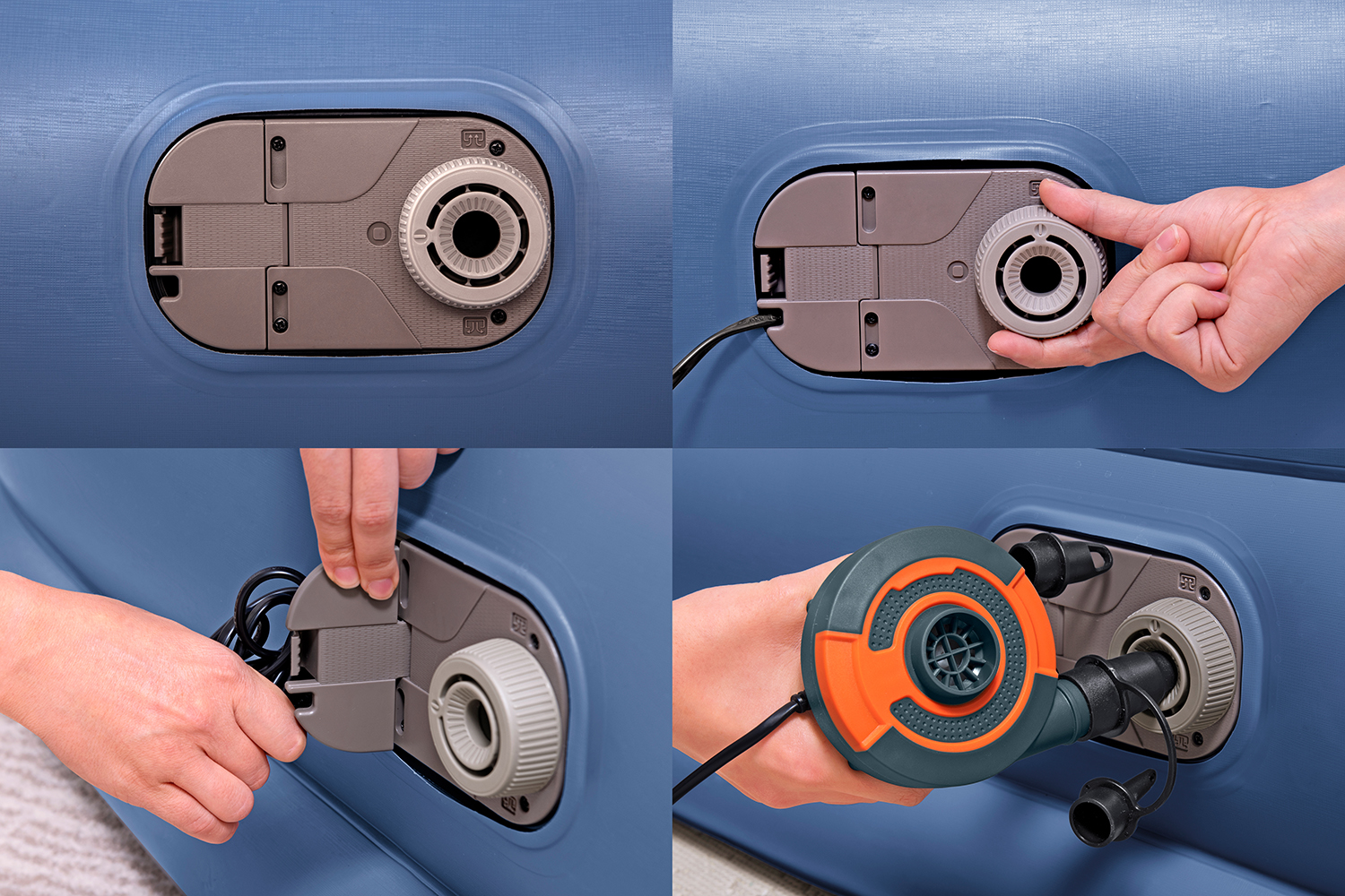 TriTech™ Doppelluftbett mit integrierter Elektropumpe 203 x 152 x 56 cm TriTech™ Doppelluftbett mit integrierter Elektropumpe 203 x 152 x 56 cm